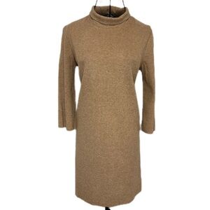 ZARA Tan Turtleneck Long Sleeve Knit Dress – Size S (NWT)
